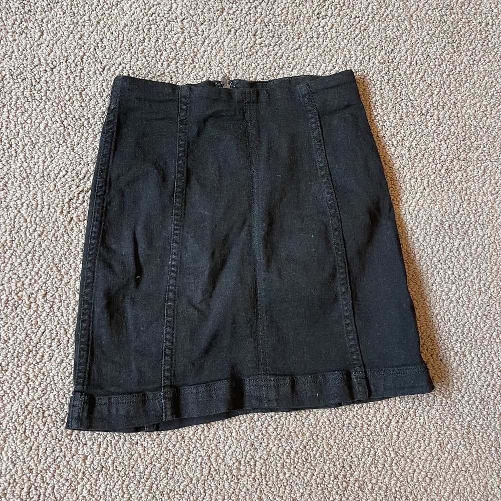 Black Modern Femme Free People Denim Skirt